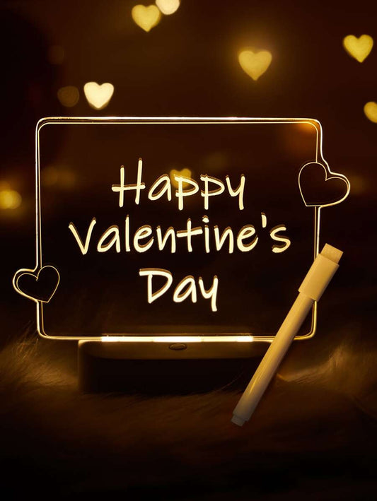 LoveNotes Glow Pad – for 3D Lovers Message Board with Pen & Light