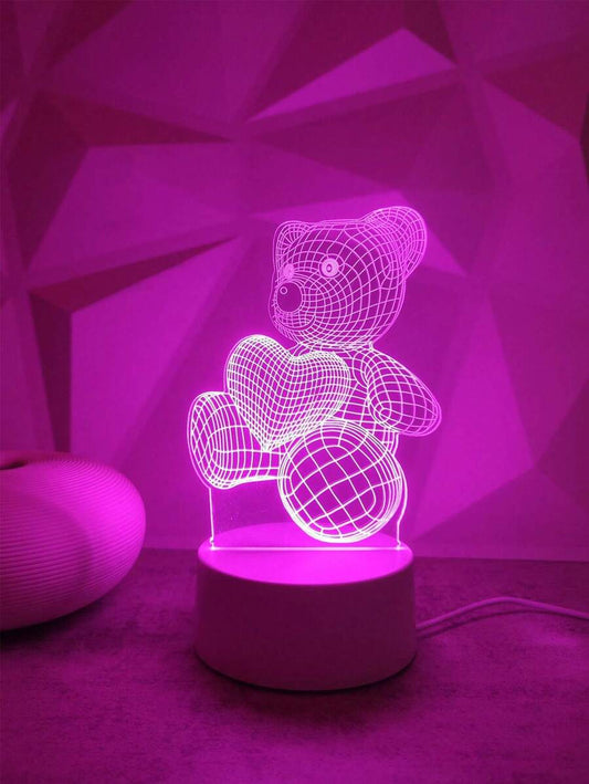 Glow Teddy Heart – for 3D Teddy Bear & Heart Acrylic Night Light