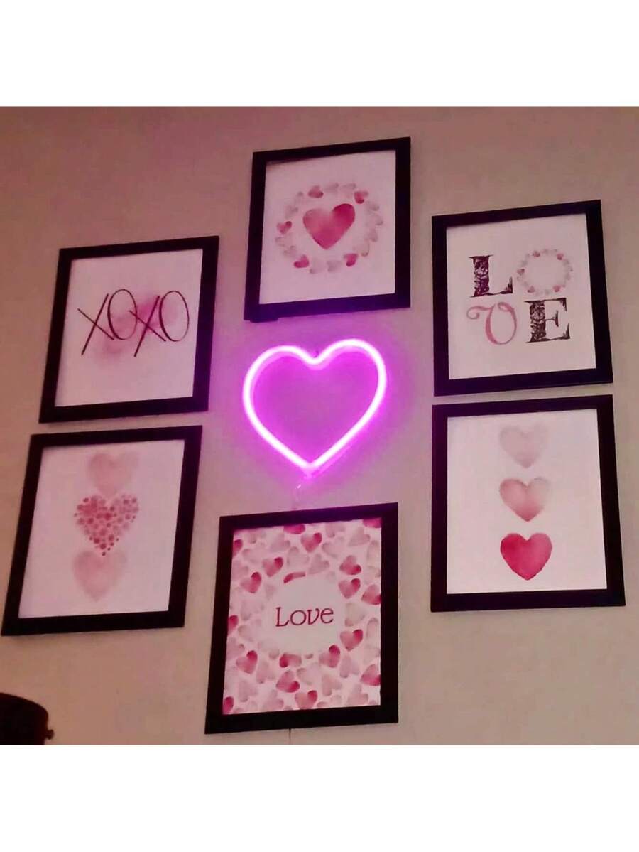 Neon Heart Glow – for Pink Heart-Shaped Neon Light